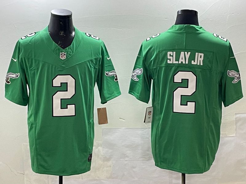 Men Philadelphia Eagles #2 Slay jr Green three generations 2025 Nike Vapor Limited NFL Jersey style 1->philadelphia eagles->NFL Jersey